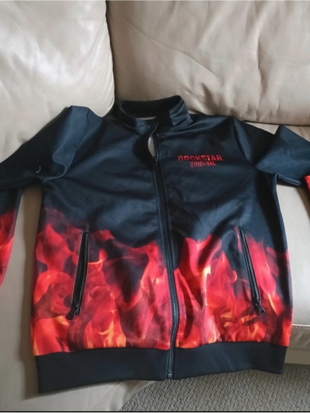 (2-piece) Mens Rockstar Original Flame Tracksuit